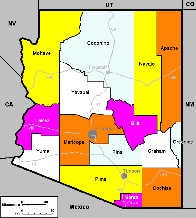counties of arizona